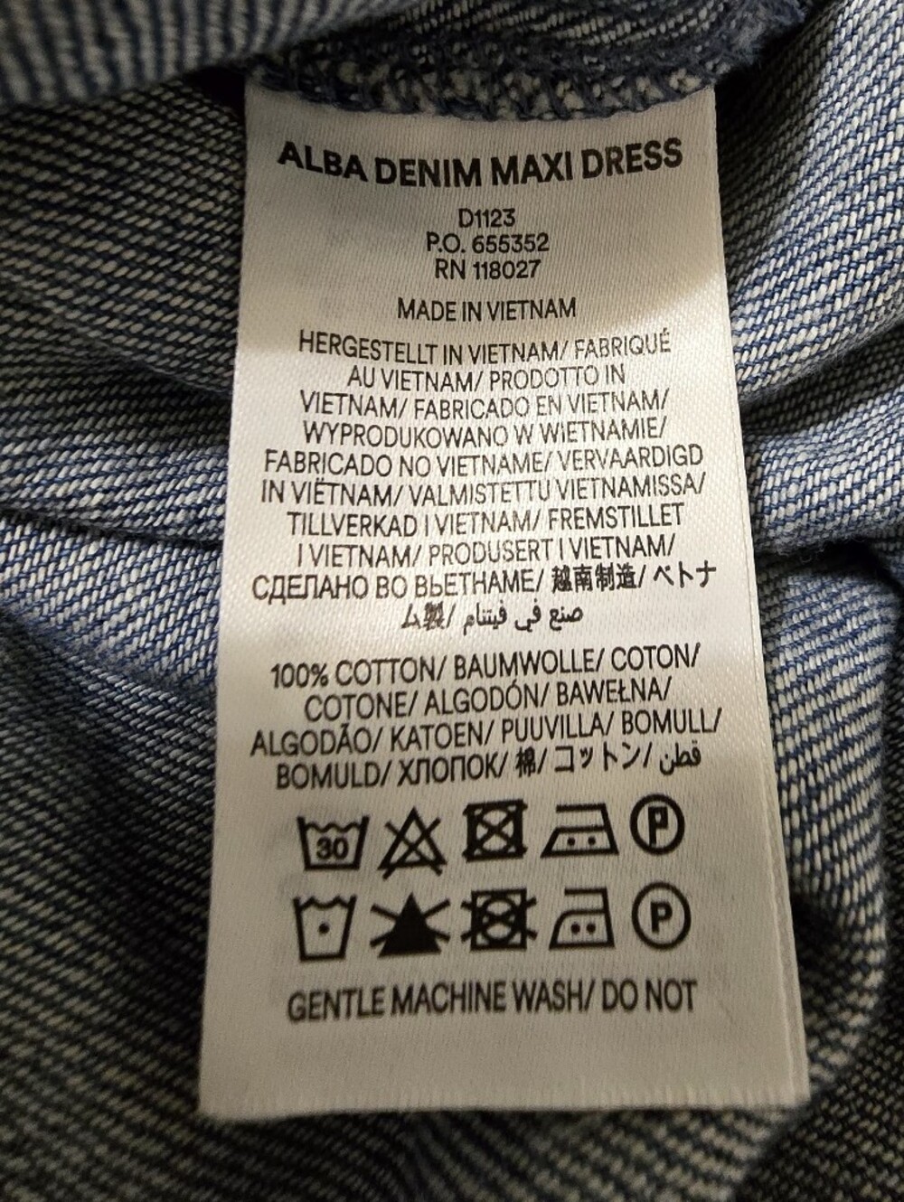 BODEN Alba Denim Maxi Dress Women's 6 NWT Prairie - Picture 7 of 12